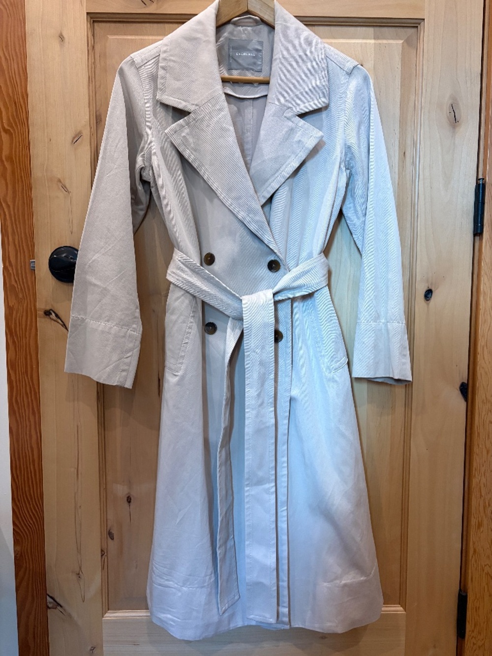 Everlane The Drape Trench Coat Light Beige XS